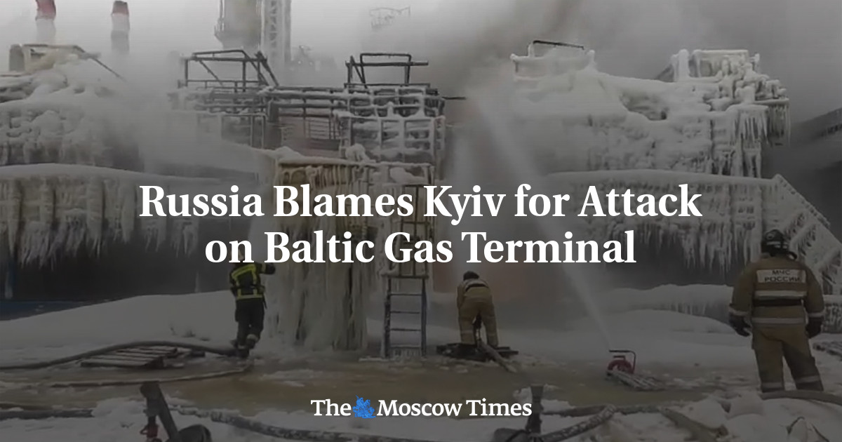 Russia Blames Kyiv for Attack on Baltic Gas Terminal - The Moscow Times