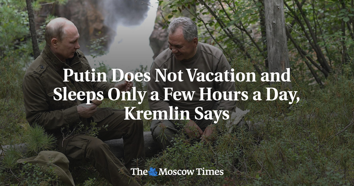 Putin Does Not Vacation and Sleeps Only a Few Hours a Day, Kremlin Says