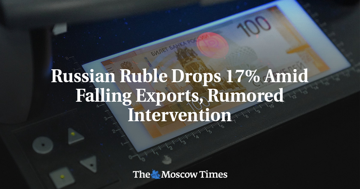 Rubel Rusia Turun 17% Di Tengah Penurunan Ekspor, Rumor Intervensi