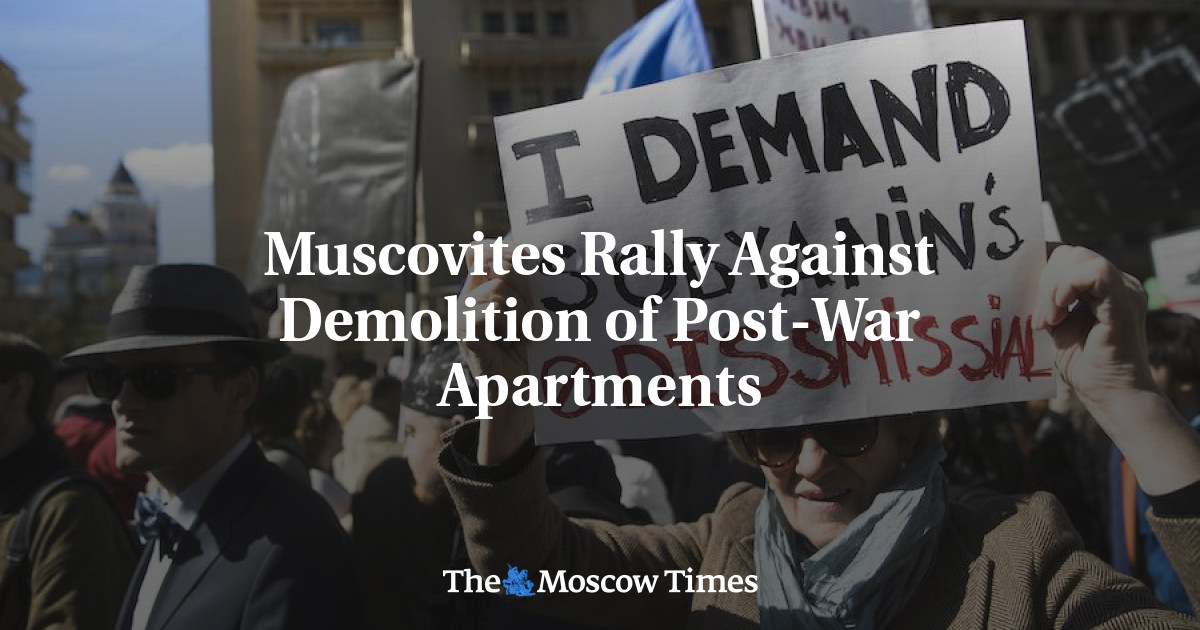 Warga Moskow berdemonstrasi menentang penghancuran flat pascaperang