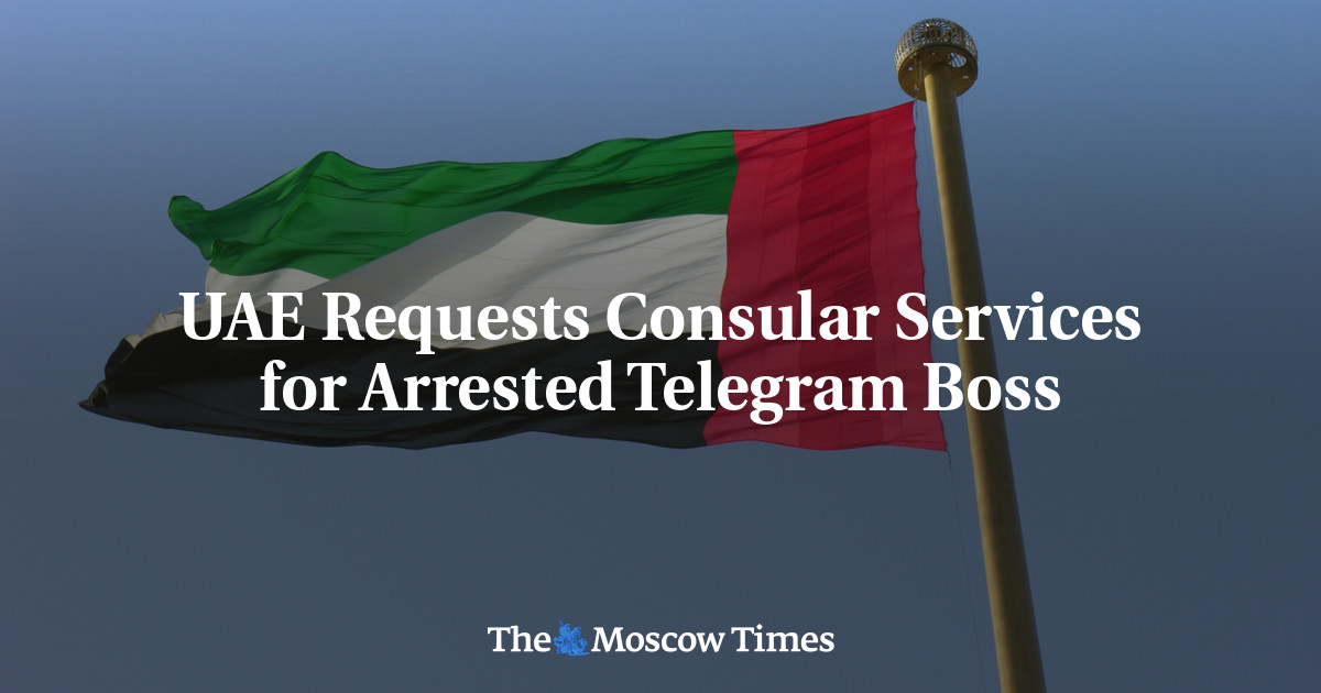 United Arab Emirates request consular services for arrested Telegram boss