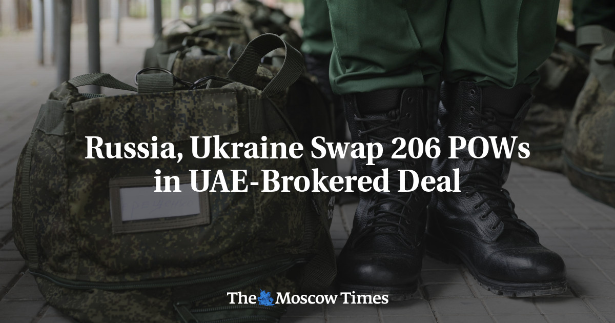 Russia, Ukraine Swap 206 POWs in UAE-Brokered Deal