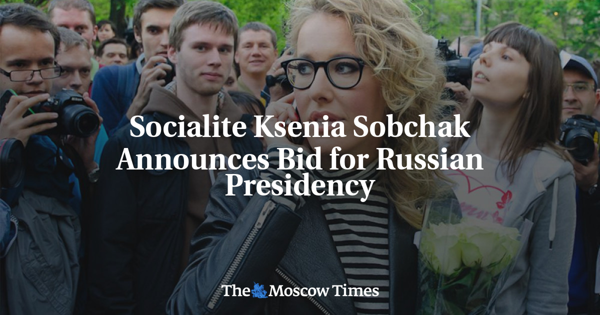 Sosialita Ksenia Sobchak mengumumkan tawaran untuk kursi kepresidenan Rusia