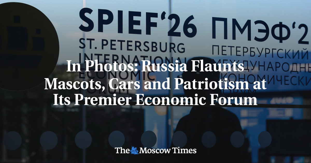 In Photos: Russia Flaunts Mascots, Cars and Patriotism at Its Premier Economic Forum