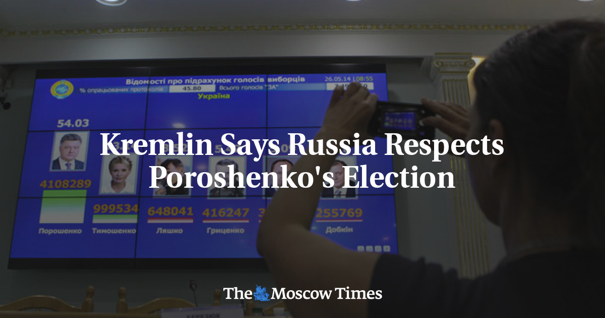 Kremlin mengatakan Rusia menghormati pemilihan Poroshenko