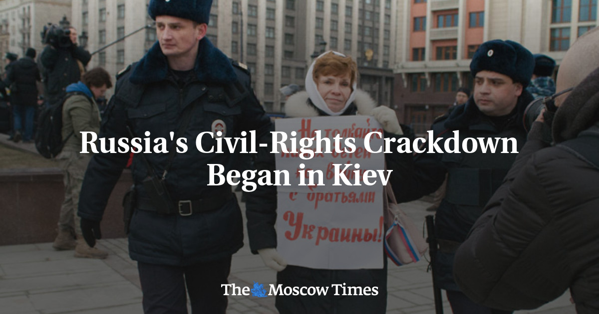 Tindakan keras hak-hak sipil Rusia dimulai di Kiev