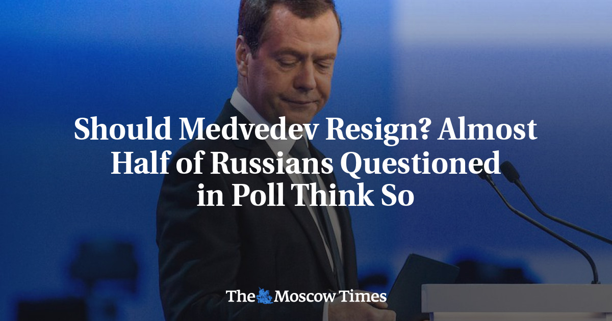 Haruskah Medvedev mengundurkan diri?  Hampir setengah dari orang Rusia yang disurvei dalam jajak pendapat berpendapat demikian