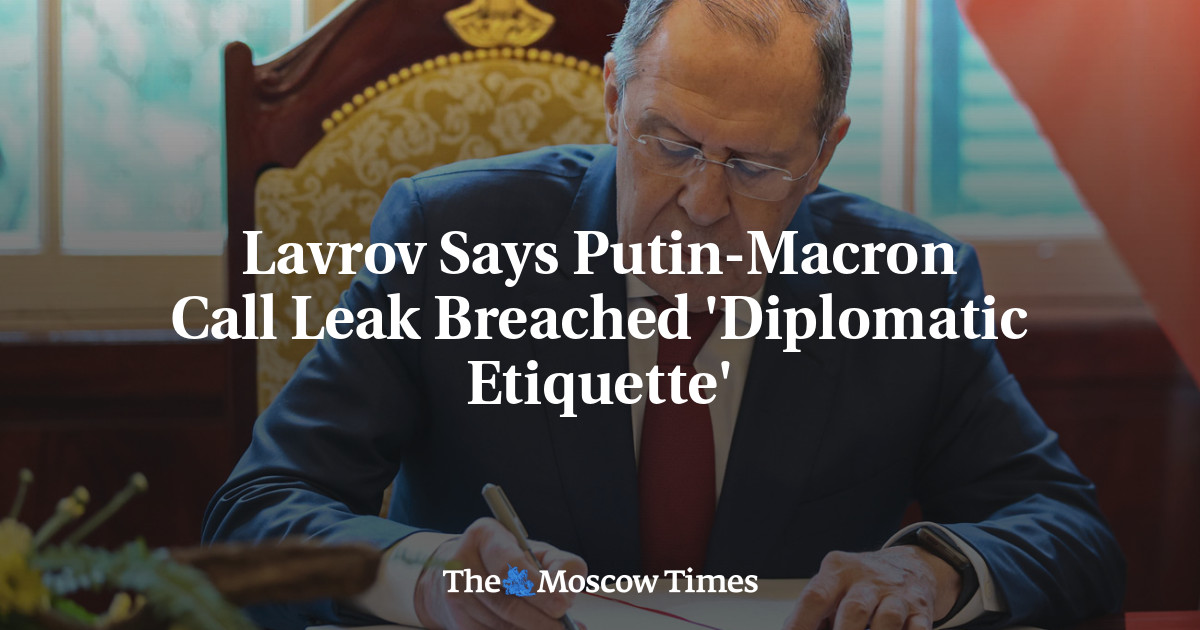 Лавров заявил, что утечка телефонных разговоров Путина и Макрона нарушила «дипломатический этикет»