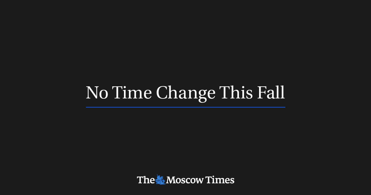 No Time Change This Fall