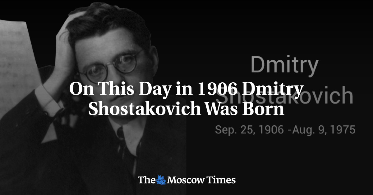 Pada hari ini di tahun 1906, Dmitri Shostakovich lahir