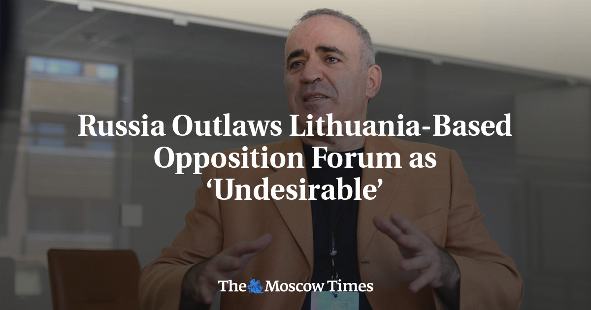 Russia bans Lithuania-based opposition forum as ‘undesirable’