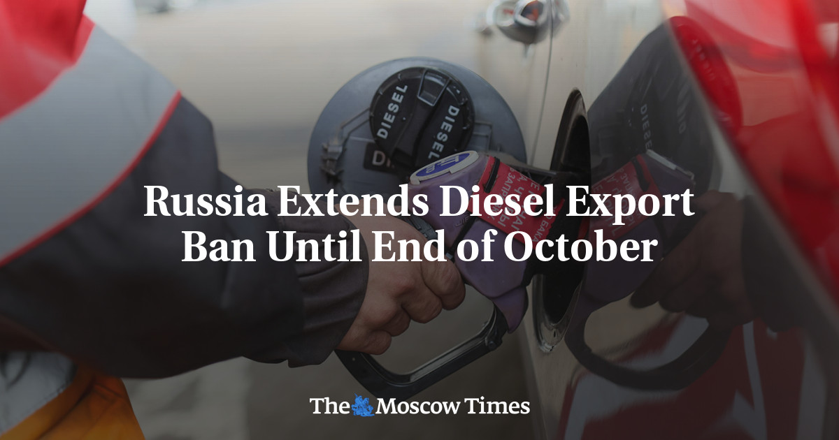 Russia Extends Diesel Export Ban Until End of October