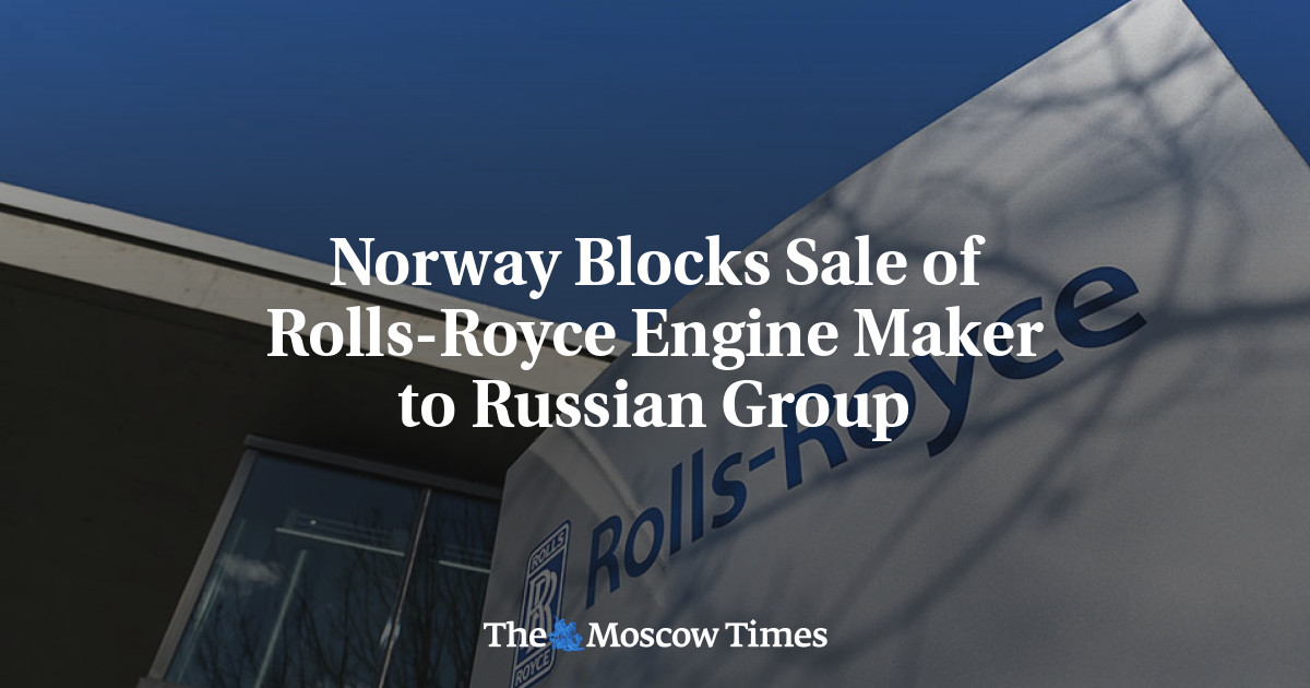 Norwegia memblokir penjualan Rolls-Royce Engine Maker ke grup Rusia