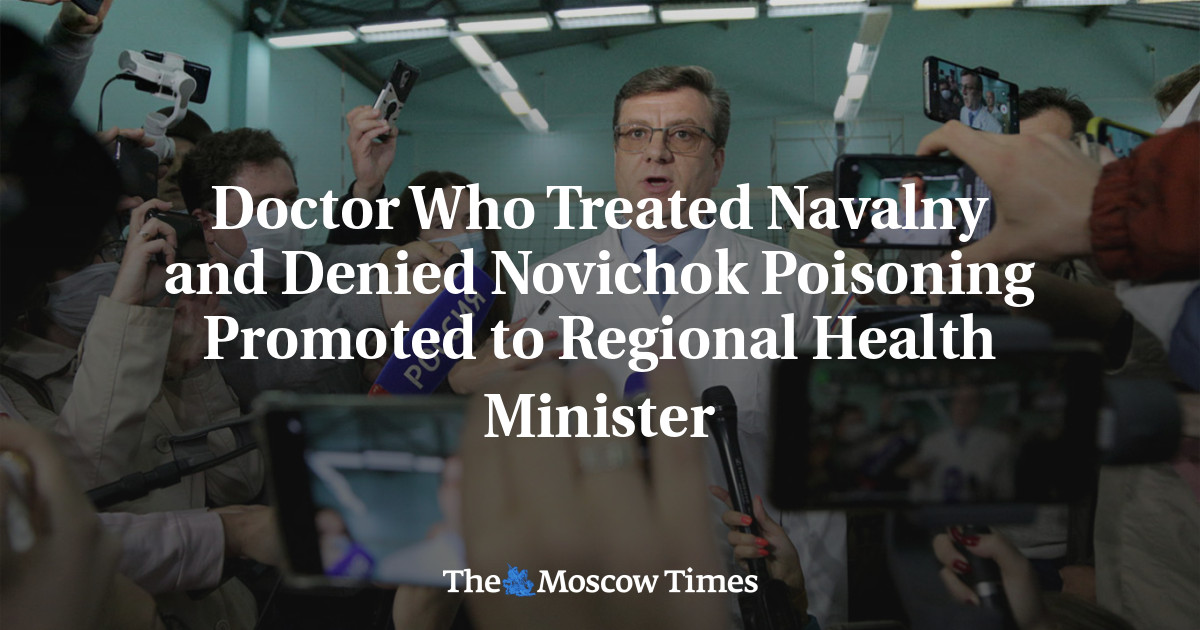 Dokter yang merawat Navalny dan menyangkal keracunan Novichok dipromosikan menjadi menteri kesehatan daerah