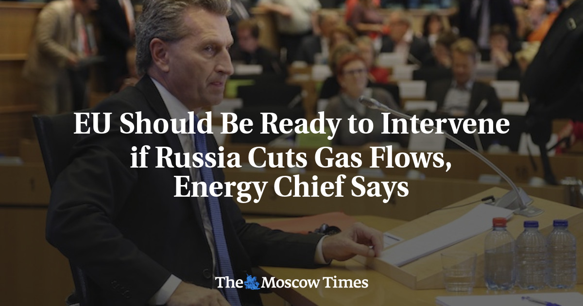 EU Should Be Ready to Intervene if Russia Cuts Gas Flows, Energy Chief Says