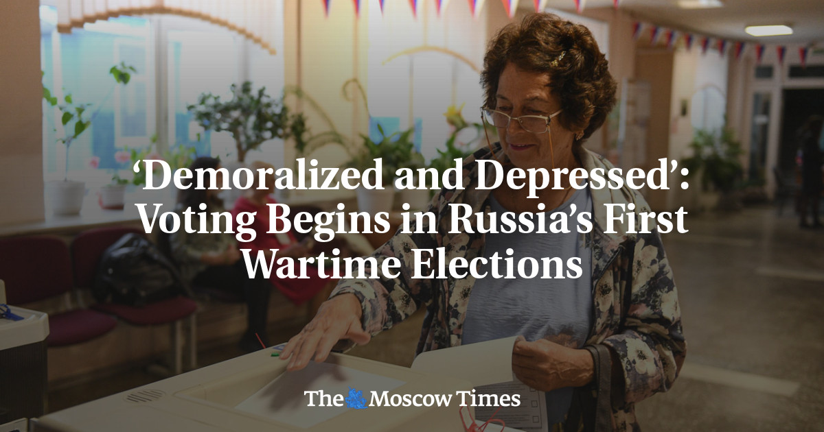 ‘Demoralisasi dan depresi’: pemungutan suara dimulai pada pemilu pertama Rusia pada masa perang