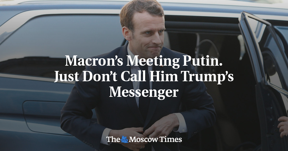 Pertemuan Macron dengan Putin.  Hanya saja, jangan sebut dia sebagai utusan Trump