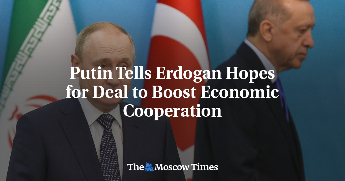Putin Tells Erdogan Hopes for Deal to Boost Economic Cooperation