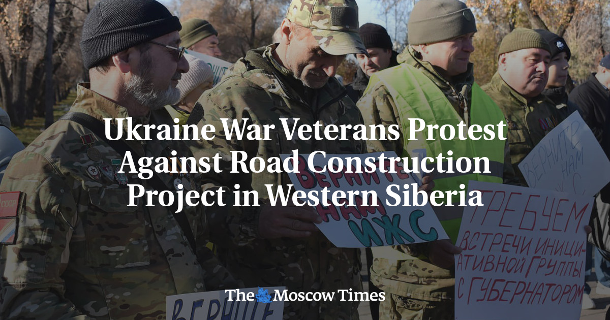 Ukraine War Veterans Protest Against Road Construction Project in Western Siberia