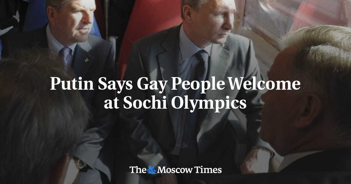 Putin Says Gay People Welcome At Sochi Olympics