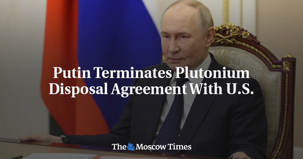 Putin Terminates Plutonium Disposal Agreement With U.S.