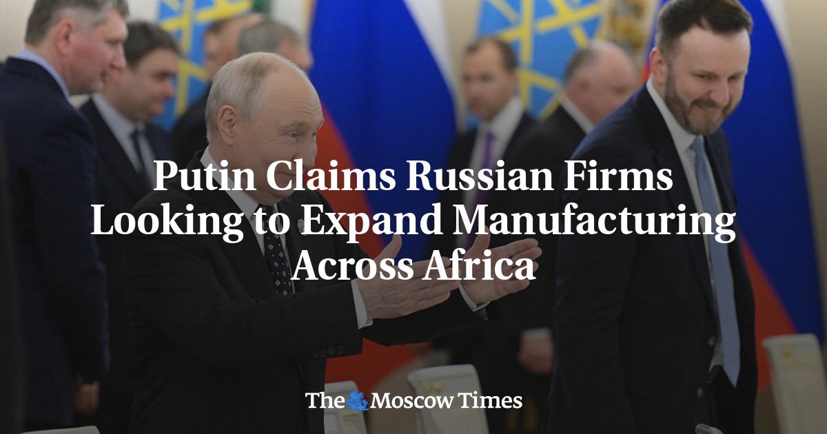 Putin Claims Russian Firms Looking to Expand Manufacturing Across Africa