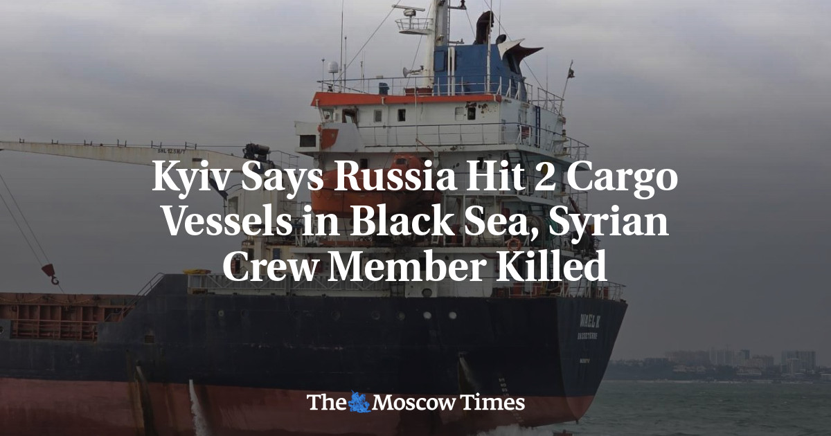 Kyiv Says Russia Hit 2 Cargo Vessels in Black Sea, Syrian Crew Member Killed
