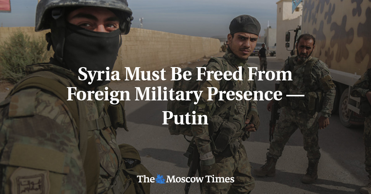 Syria Must Be Freed From Foreign Military Presence — Putin - The Moscow ...