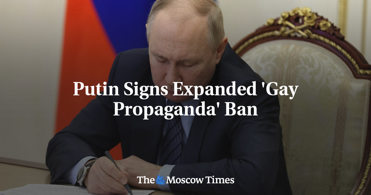 Putin Signs Expanded Gay Propaganda Ban The Moscow Times