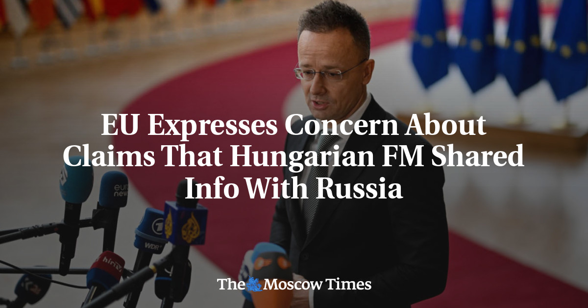 EU Expresses Concern About Claims That Hungarian FM Shared Info With Russia