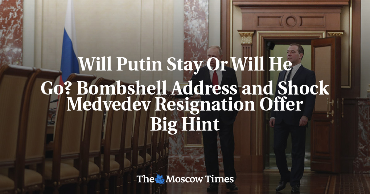 Akankah Putin tetap tinggal atau akankah dia pergi?  Alamat Bom dan pengunduran diri kejutan medvedef menawarkan petunjuk besar