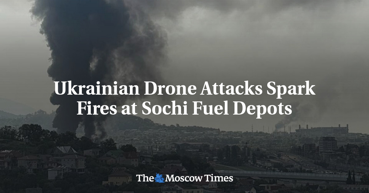 Ukrainian Drone Attacks Spark Fires at Sochi Fuel Depots