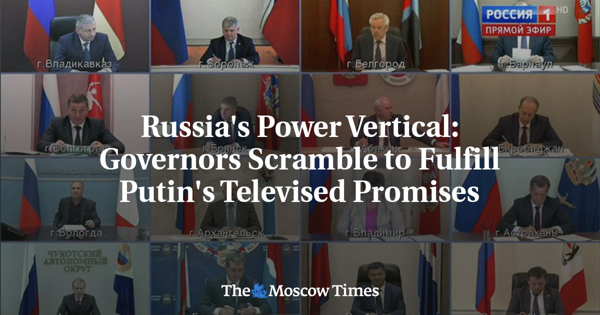 Para gubernur berebut memenuhi janji-janji Putin yang disiarkan televisi