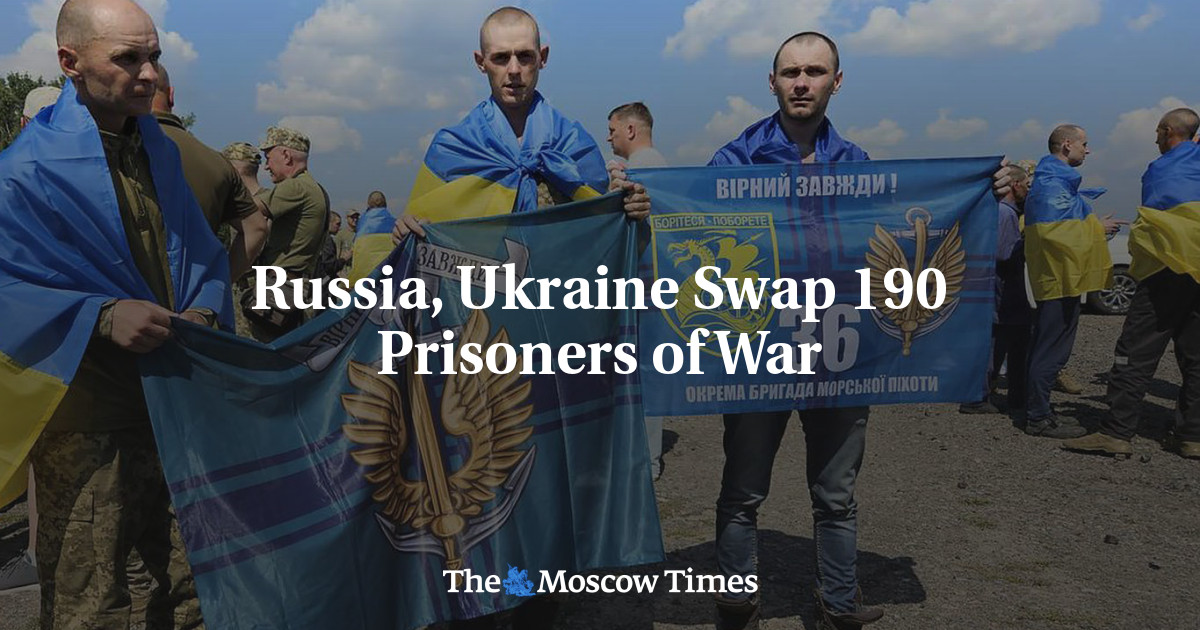 Russia and Ukraine exchange 190 prisoners of war
