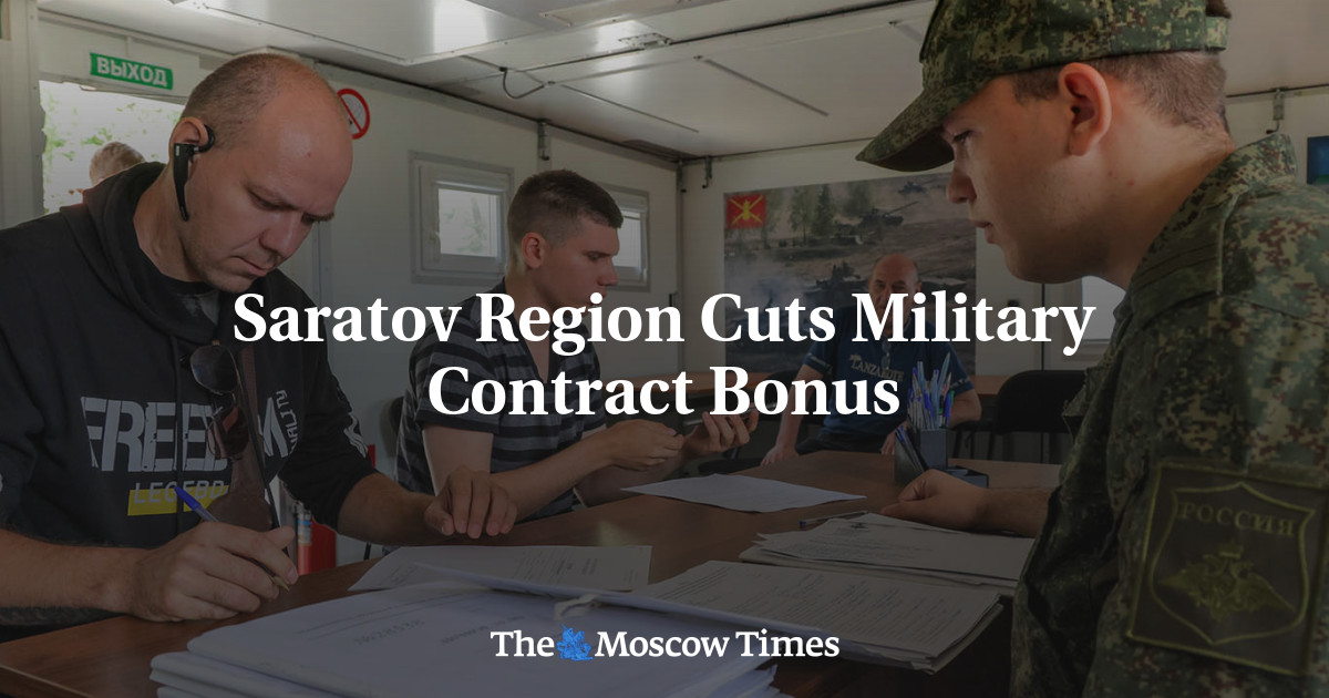 Saratov Region Cuts Military Contract Bonus