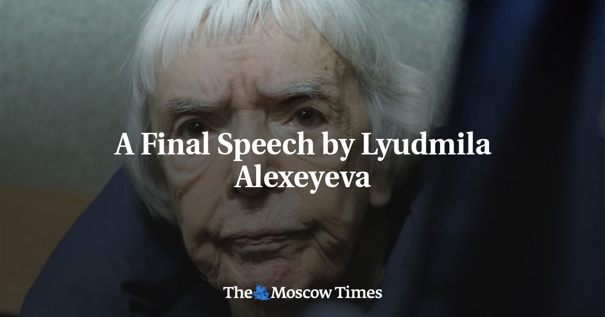 Pidato terakhir oleh Lyudmila Alexeieva