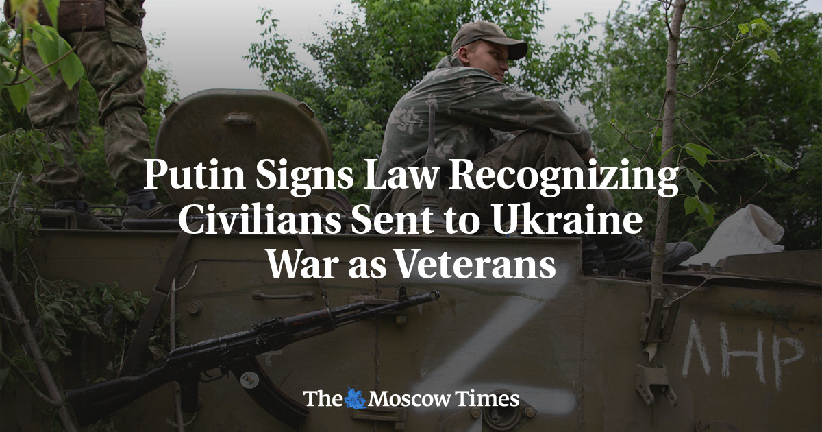 Россия одобрила закон о признании гражданских лиц, направленных в Украину, ветеранами войны