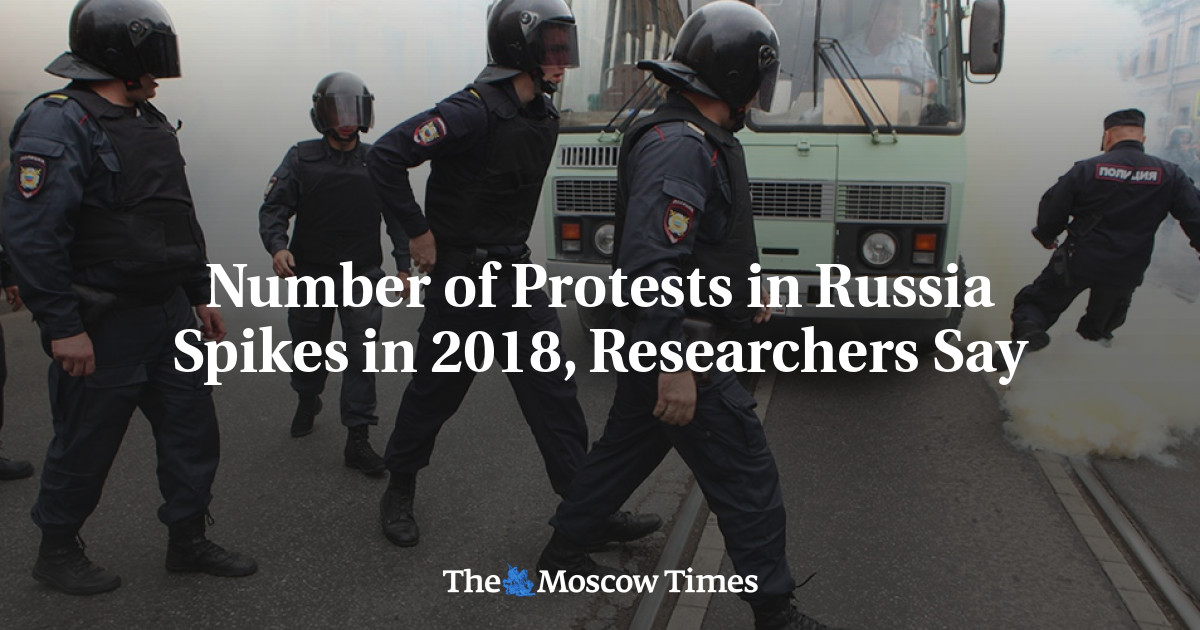 Jumlah protes di Rusia meningkat pada tahun 2018, kata para peneliti