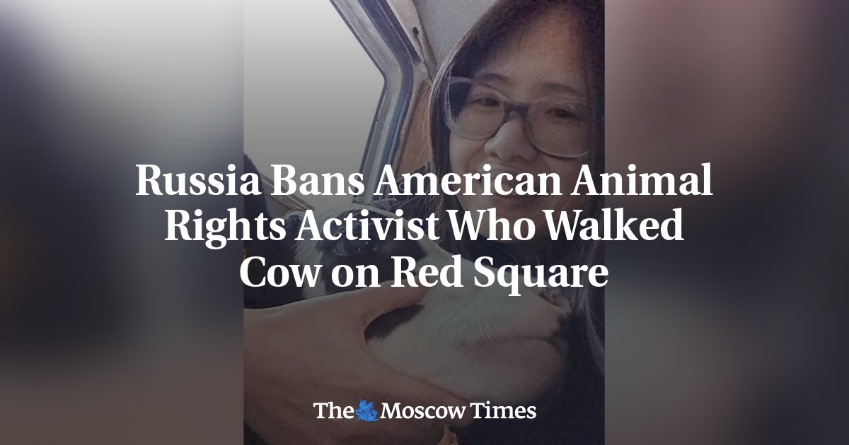 Russia Bans American Animal Rights Activist Who Walked Cow on Red ...