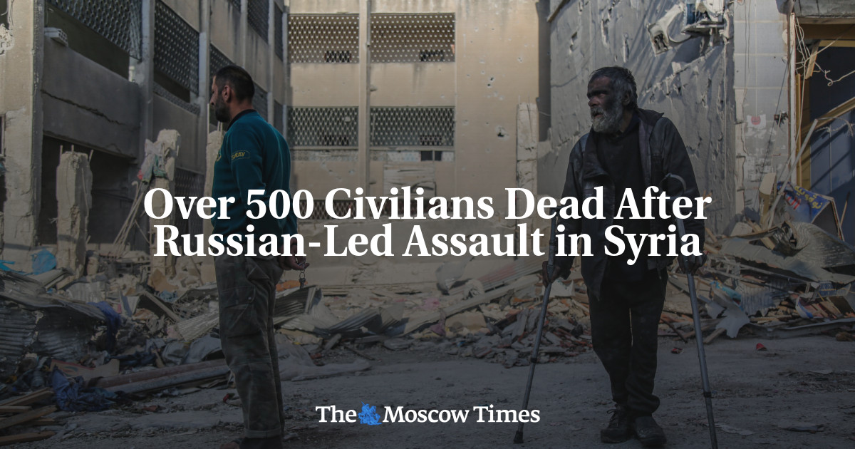 Lebih dari 500 warga sipil tewas setelah serangan pimpinan Rusia di Suriah