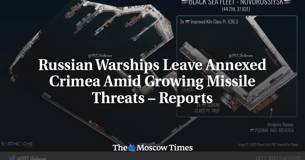 Russische Kriegsschiffe verlassen die annektierte Krim inmitten zunehmender Raketendrohungen – Berichte