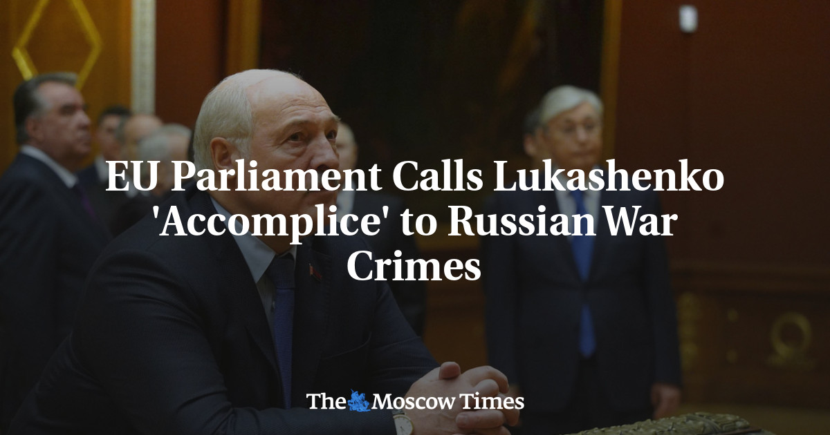 EU Parliament: Lukashenko is an “Accomplice” to Russian War Crimes