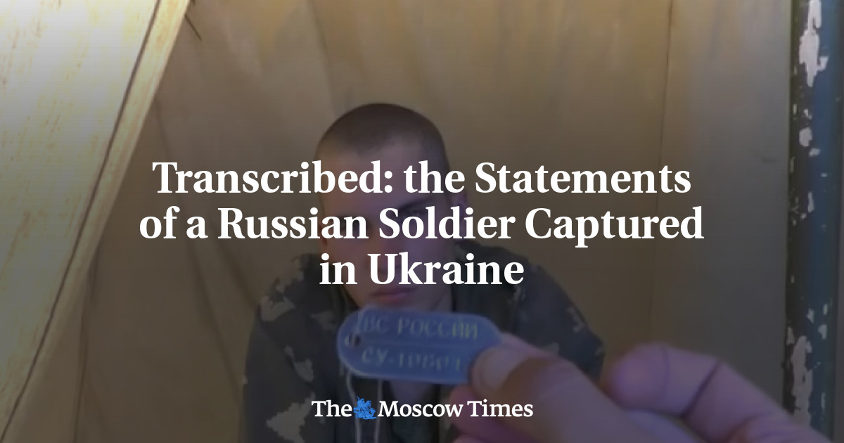 pernyataan seorang tentara Rusia yang ditangkap di Ukraina