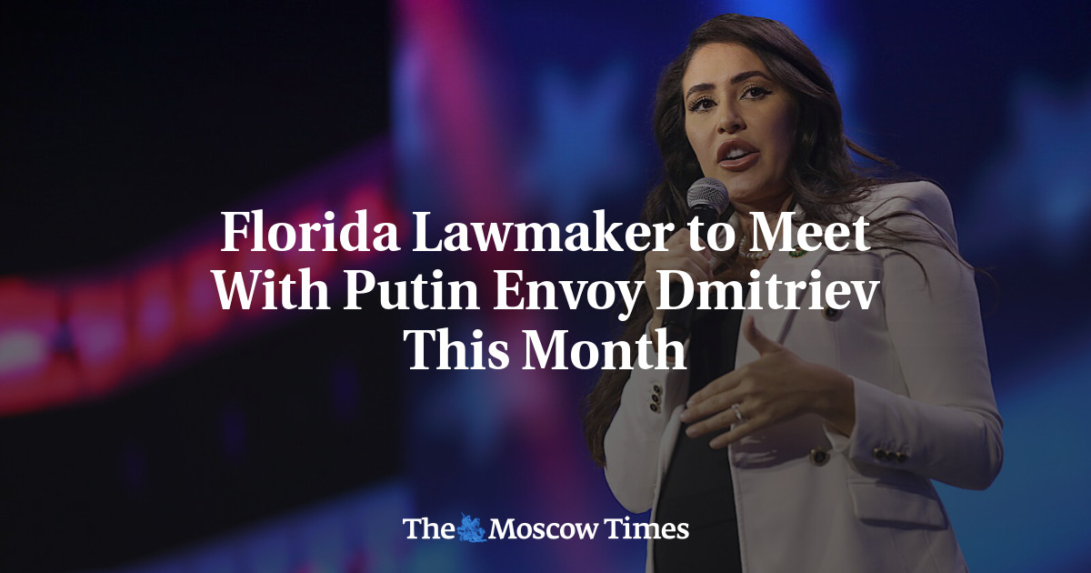 Florida Lawmaker to Meet With Putin Envoy Dmitriev This Month