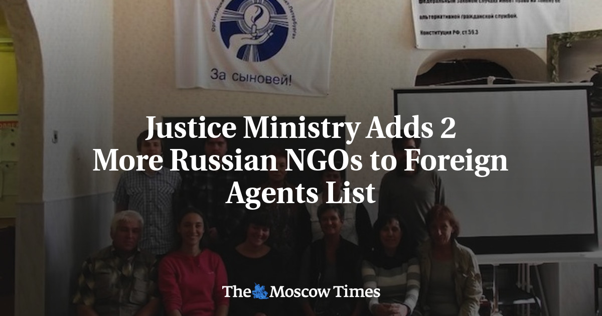 Kementerian Kehakiman menambahkan 2 lagi LSM Rusia ke dalam daftar agen asing