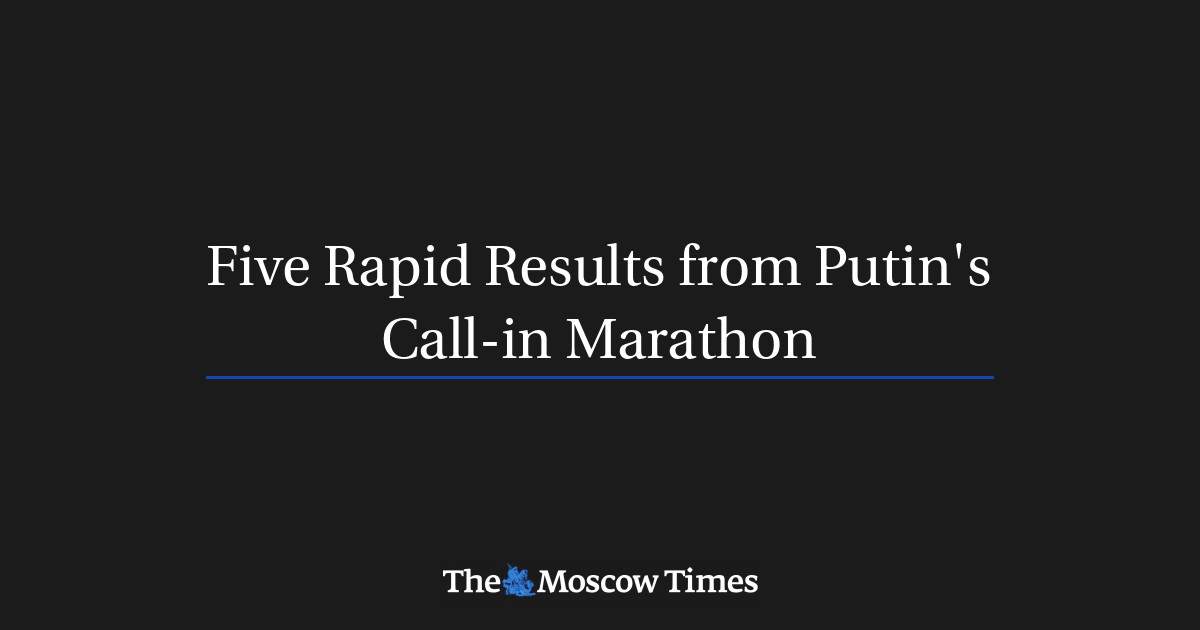 Lima hasil cepat dari maraton telepon Putin