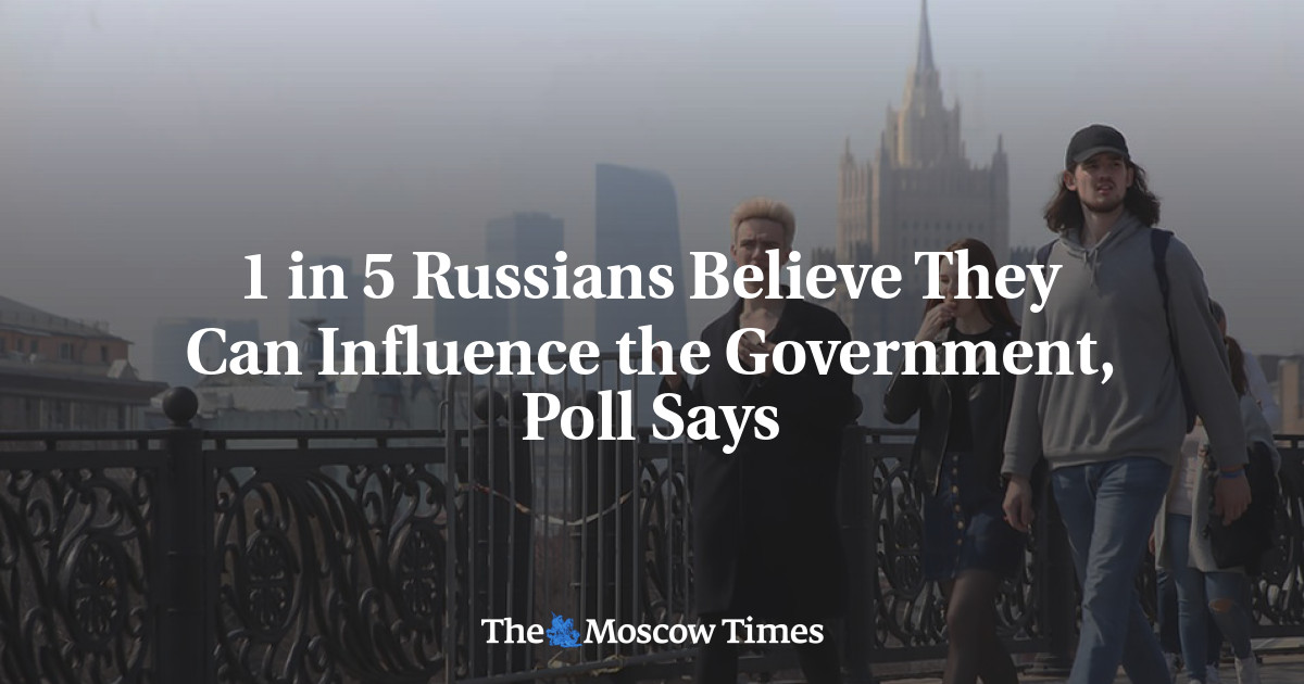 1 dari 5 orang Rusia percaya bahwa mereka dapat memengaruhi pemerintah, kata jajak pendapat