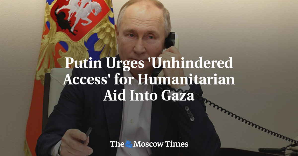 Putin Urges 'Unhindered Access' for Humanitarian Aid Into Gaza