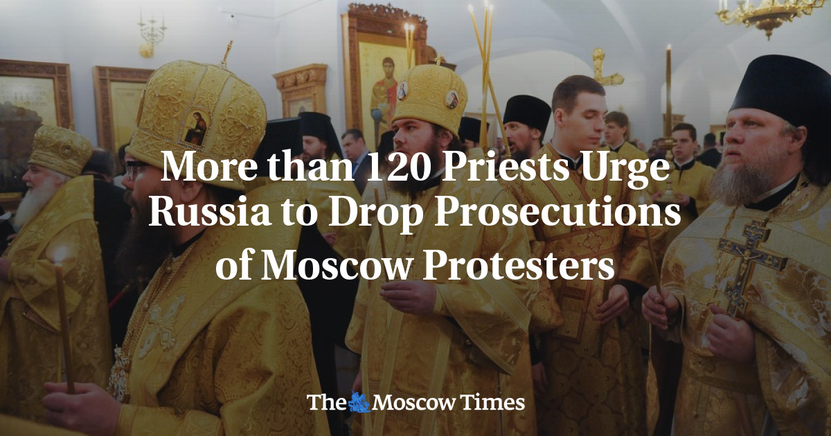 Lebih dari 120 pendeta mendesak Rusia untuk menghentikan penganiayaan terhadap pengunjuk rasa Moskow