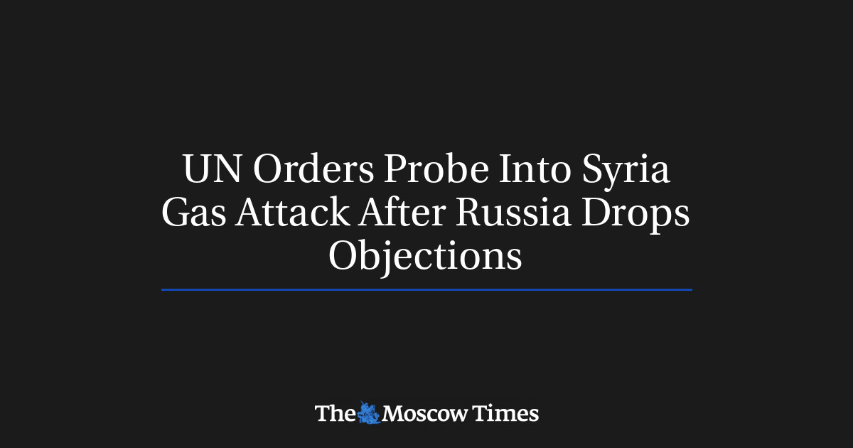 PBB memerintahkan penyelidikan terhadap serangan gas di Suriah setelah Rusia membatalkan keberatannya